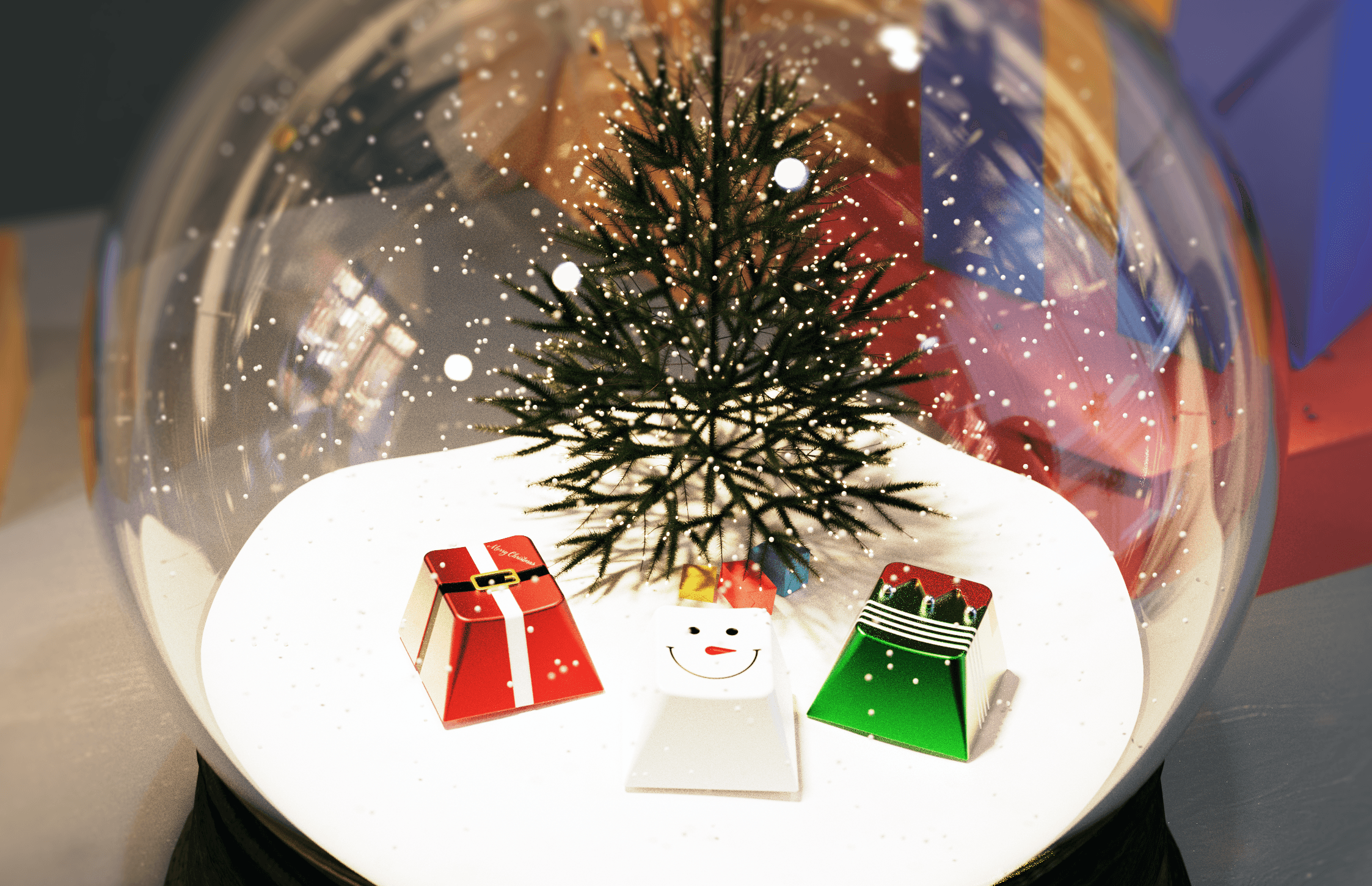 Christmas theme artisan keycaps--Createkeebs work image 3