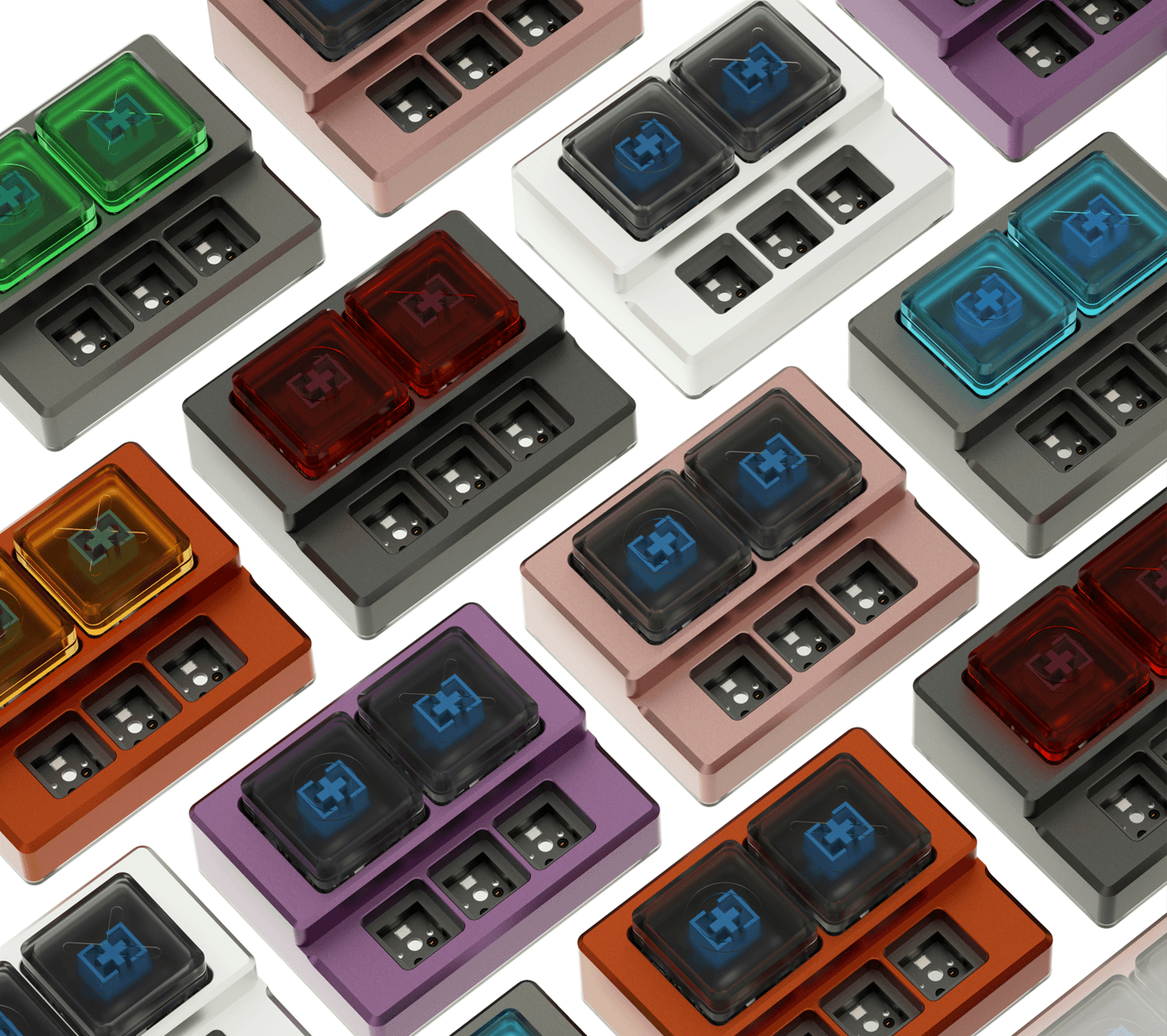 Megalodon Macro Pad with Outemu Big Switches and Acrylic Keycaps image 2