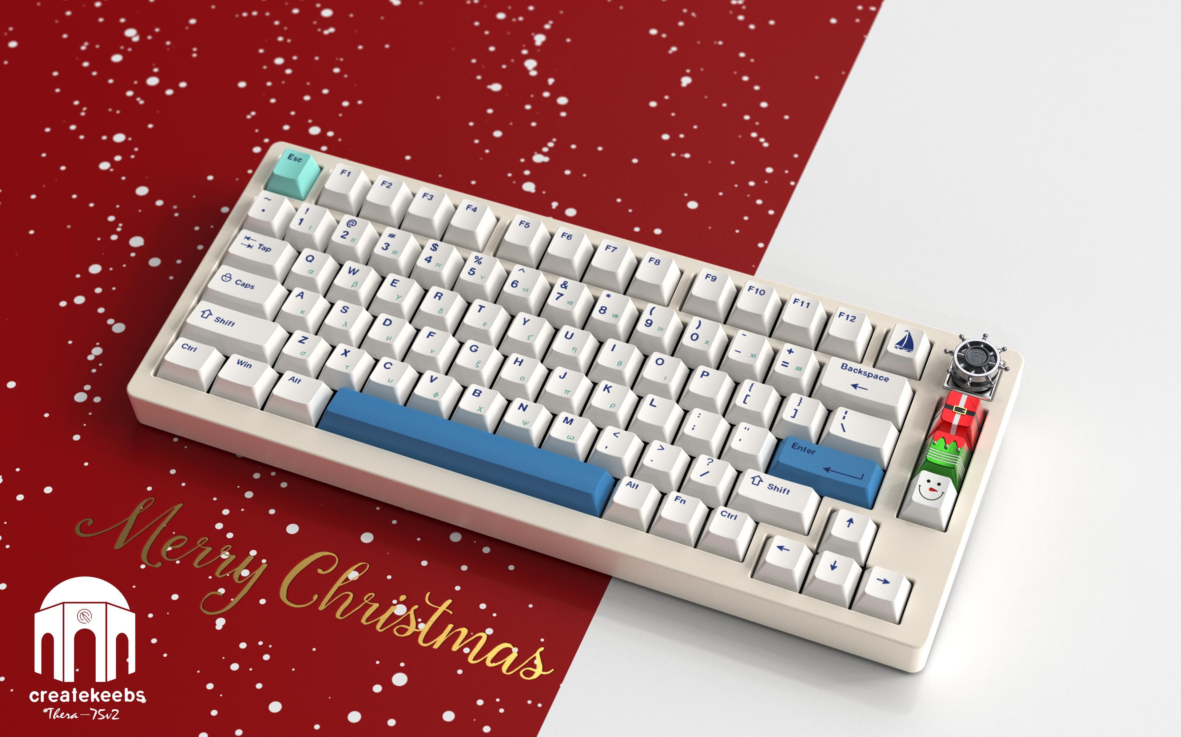 Christmas theme artisan keycaps--Createkeebs work image 13