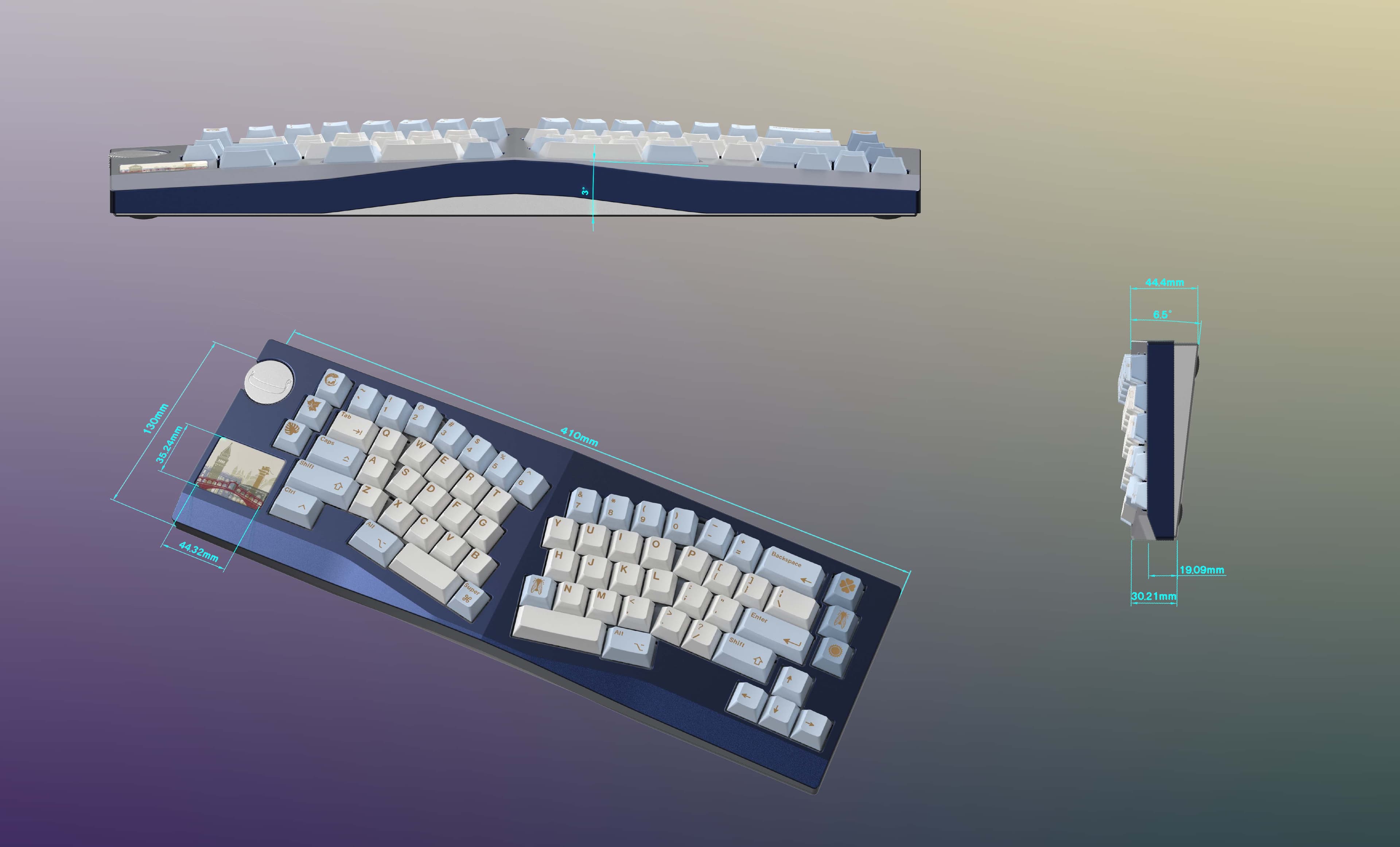 Venice Rialto-Tented ergo,new layout keyboard from Createkeebs image 18