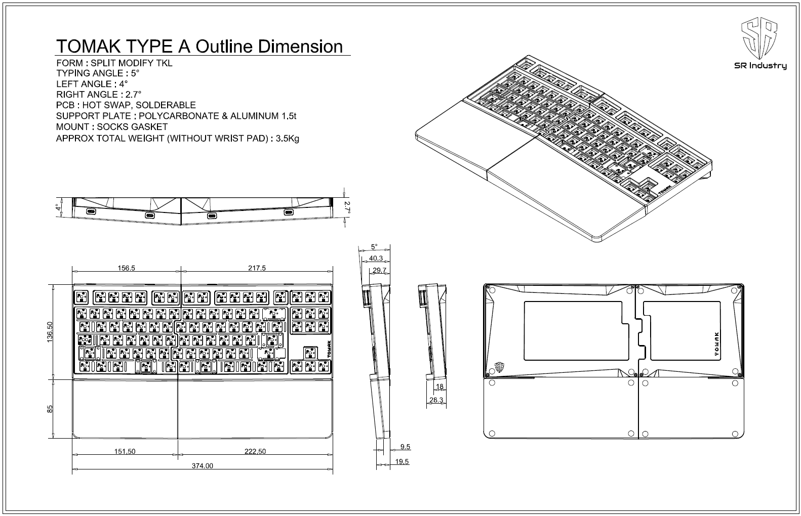 TOMAK (토막) - Tented Split TKL by SR Industry image 6