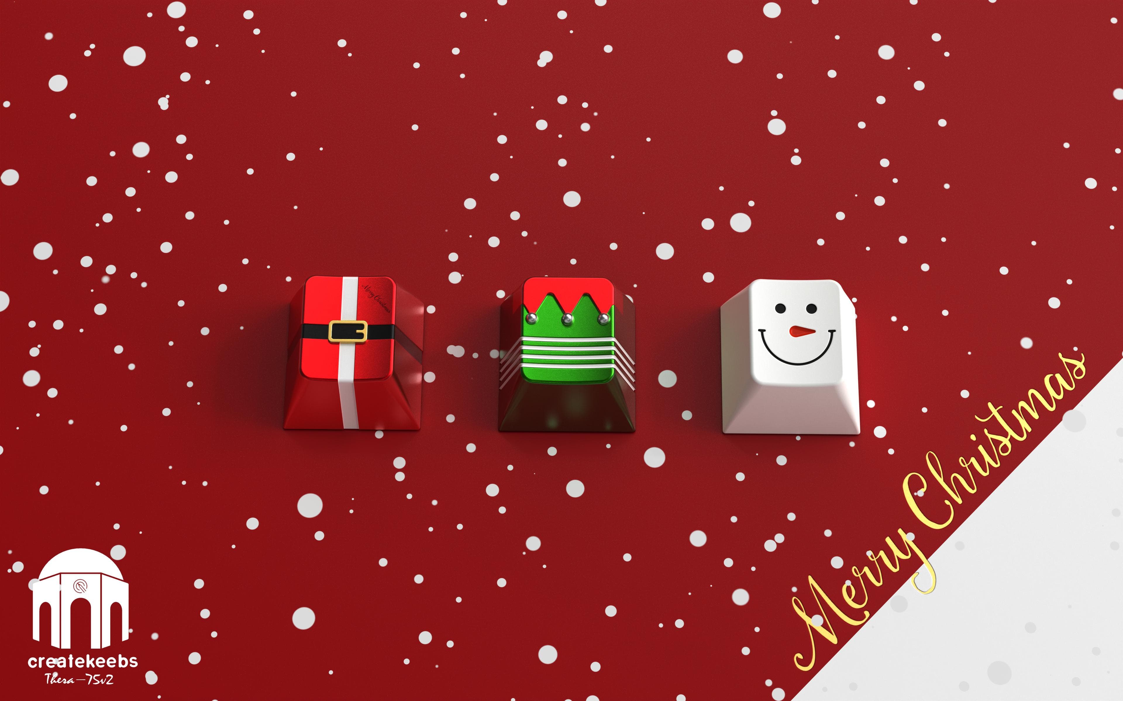Christmas theme artisan keycaps--Createkeebs work image 2