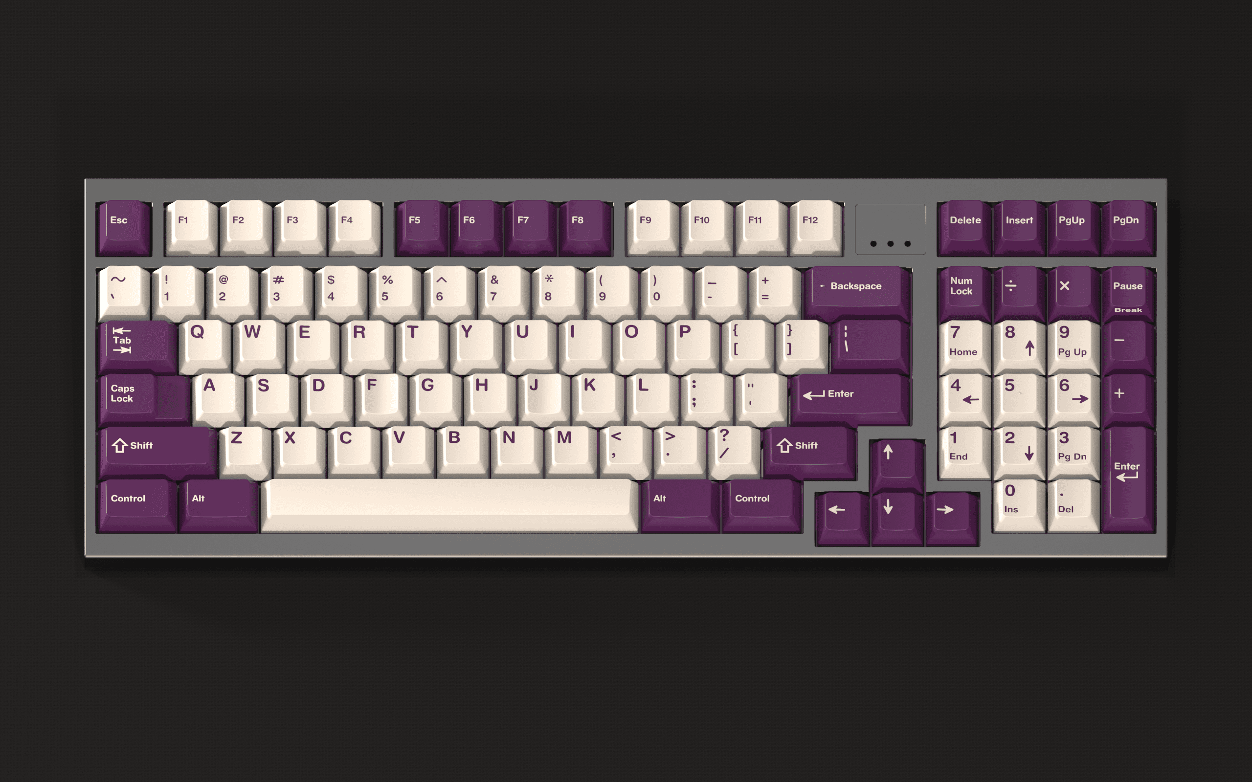 GMK Violet on Cream