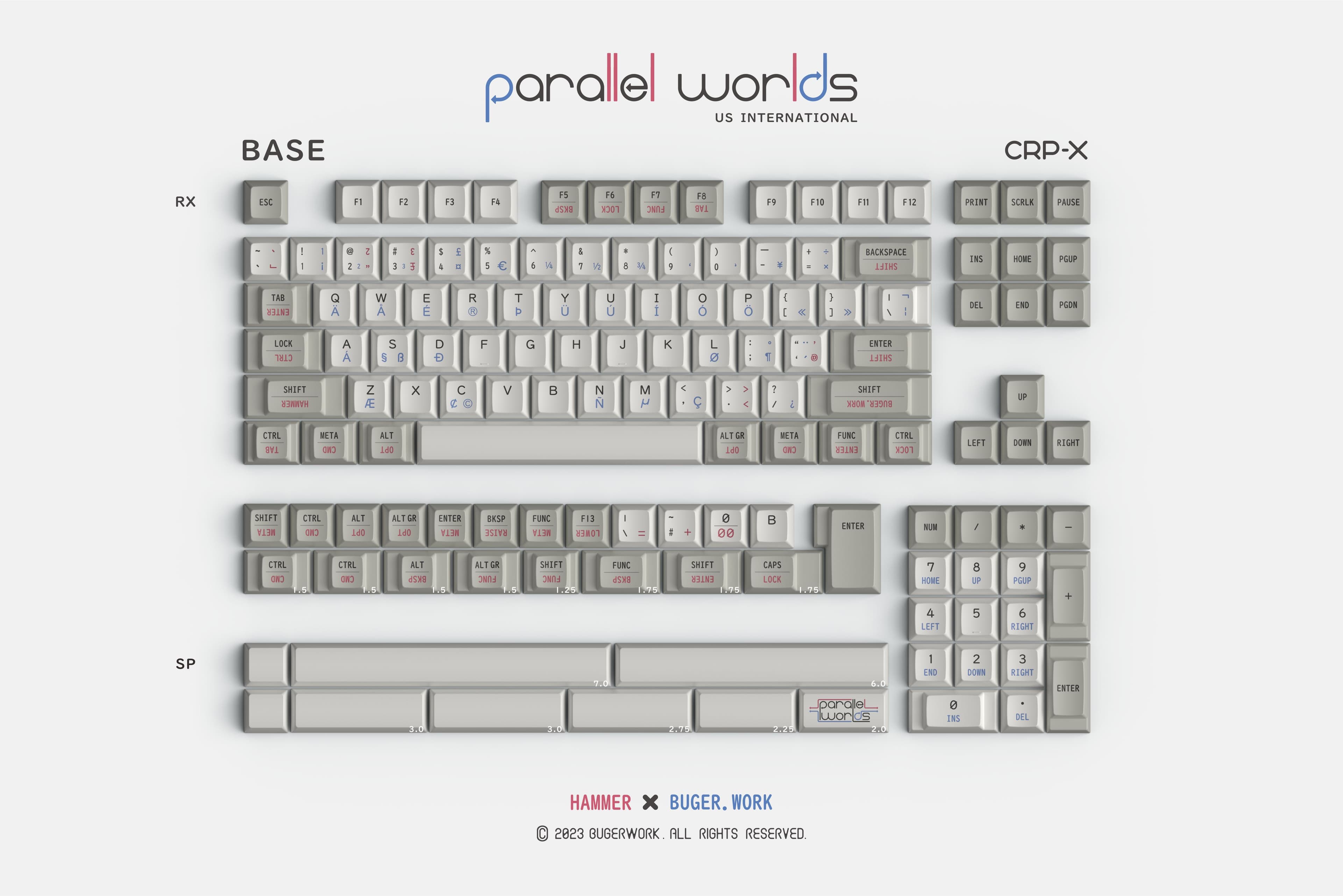 Hammer & BUGERWORK—— Parallel-World keycaps image 6