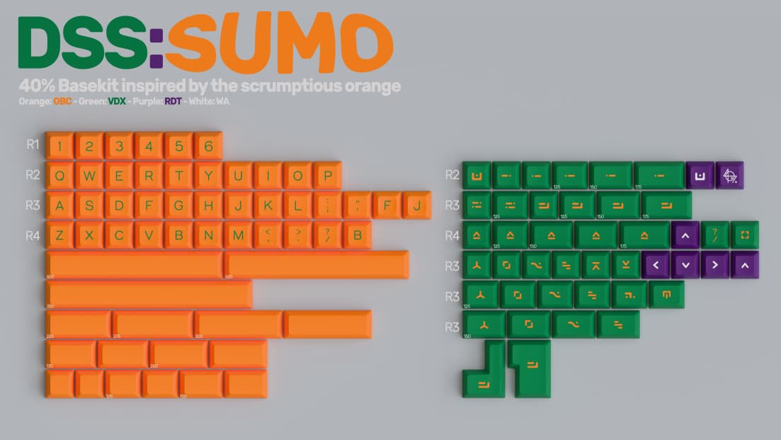 DSS Sumo - 40s Keyset based on the Sumo Orange image 2