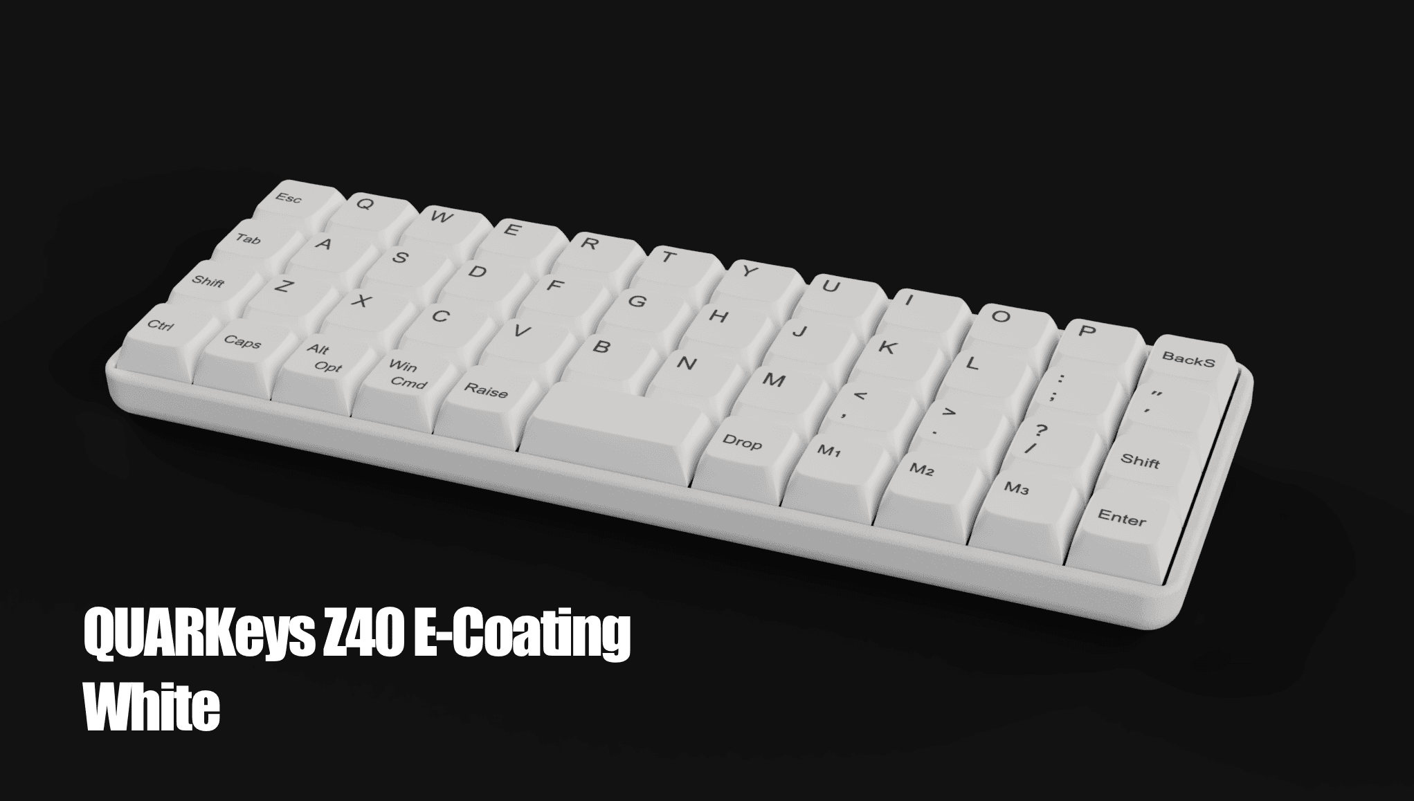 QUARKeys Z40 low profile keyboard, 40% MIT layout, full kit image 7