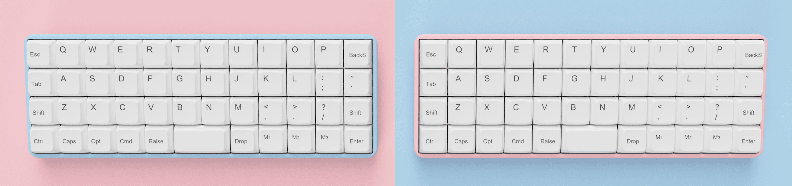QUARKeys Z40 low profile keyboard, 40% MIT layout, full kit image 2