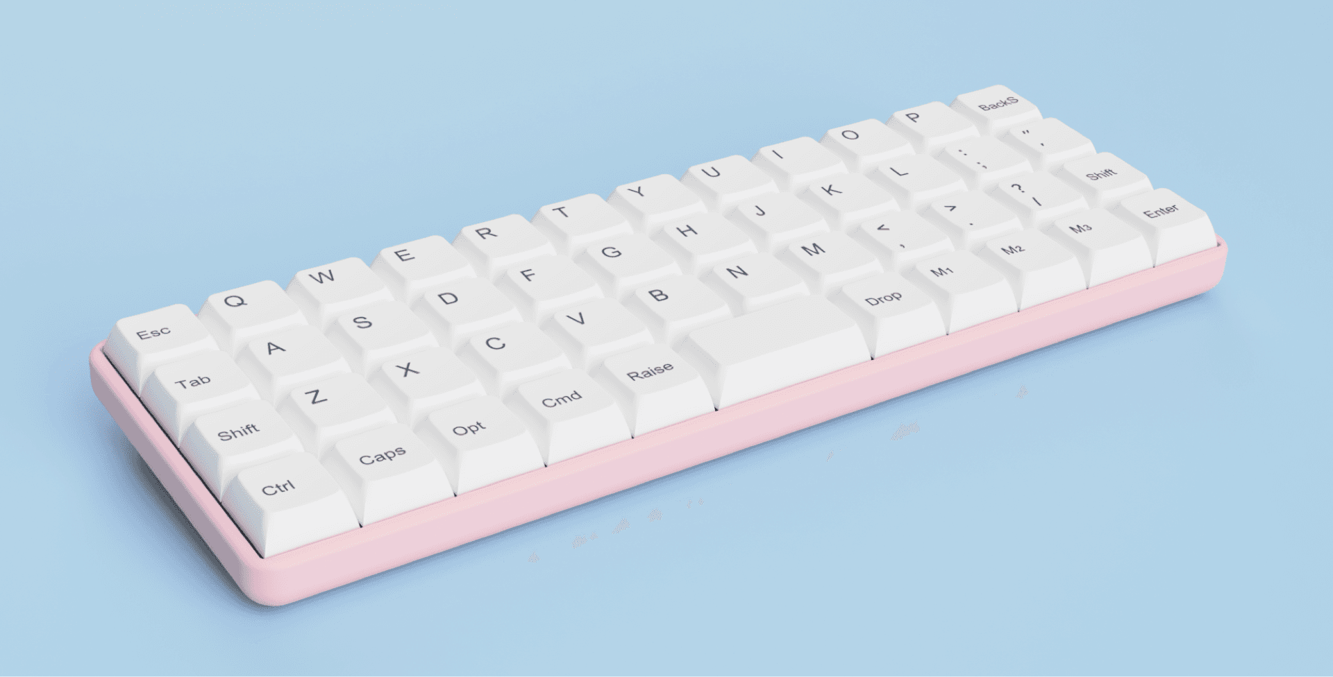 QUARKeys Z40 low profile keyboard, 40% MIT layout, full kit image 4