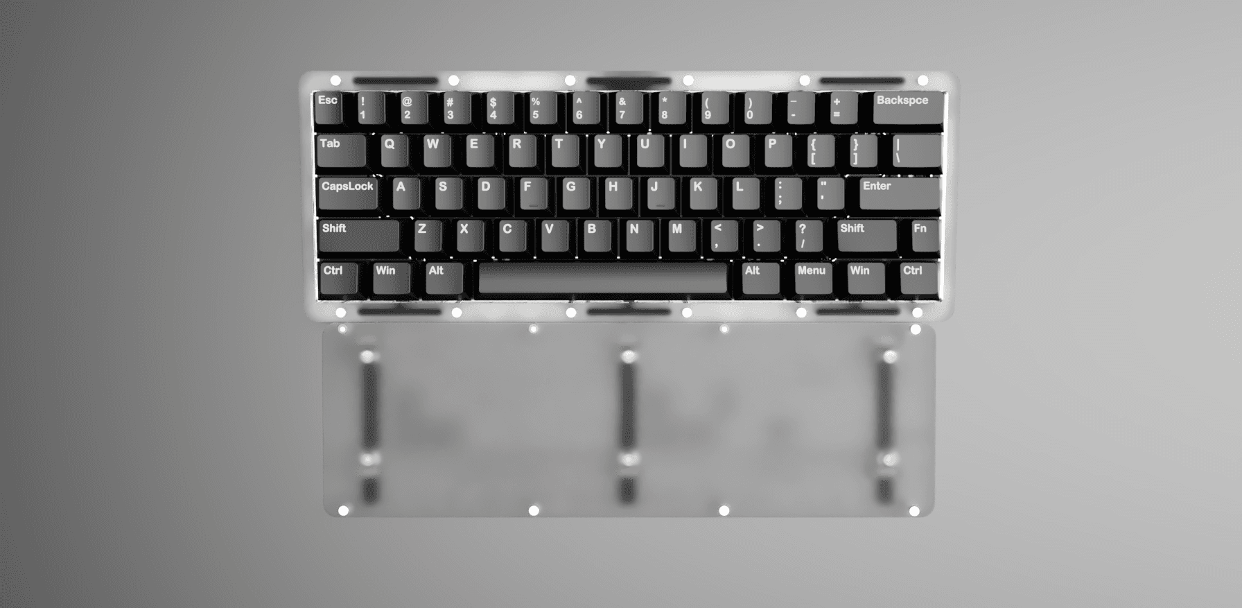60% Z60-ACR, Acrylic Gasket, Nor/Tsangan/WKL/HHKB in one affordable keyboard image 4