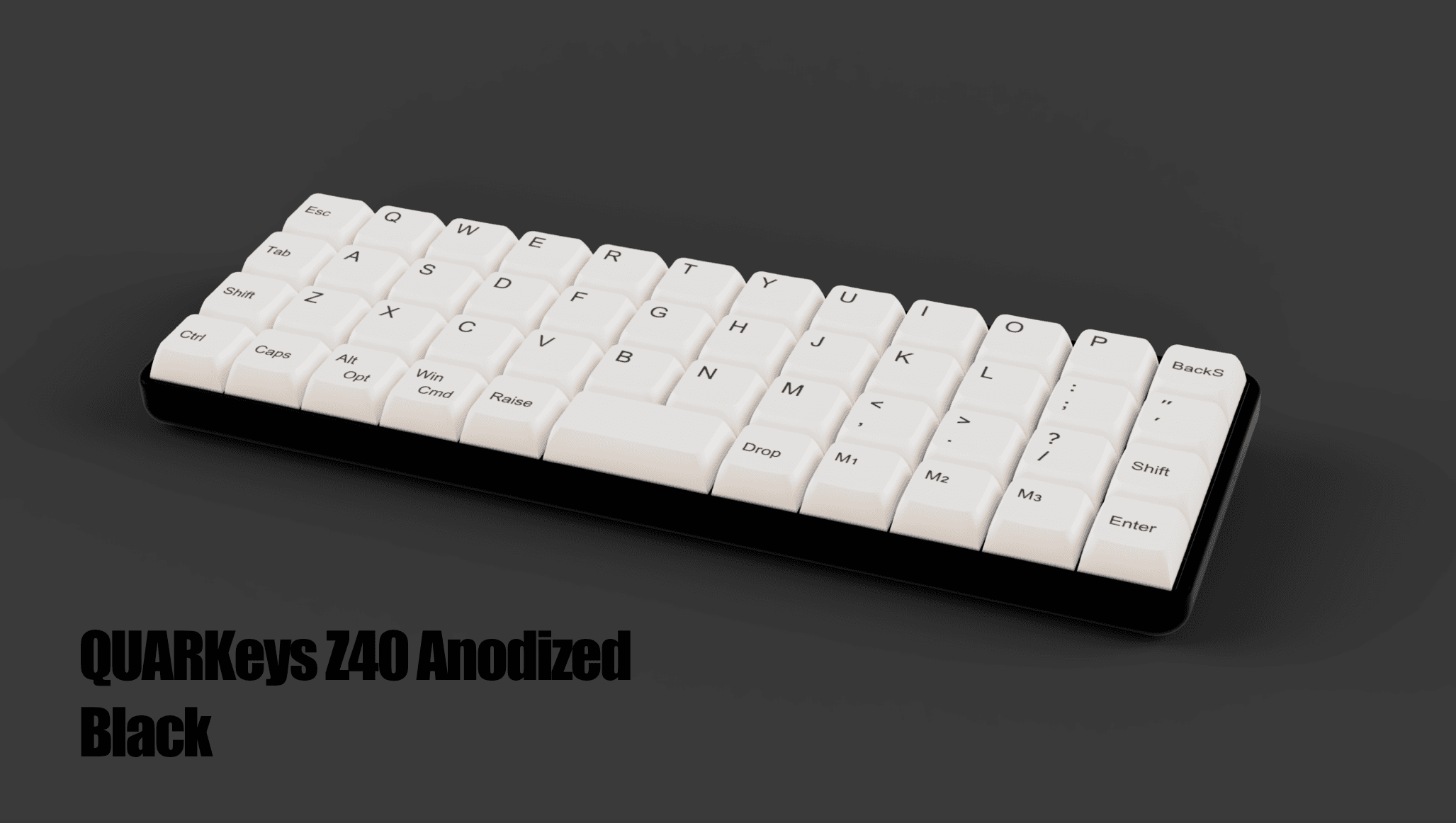 QUARKeys Z40 low profile keyboard, 40% MIT layout, full kit image 9