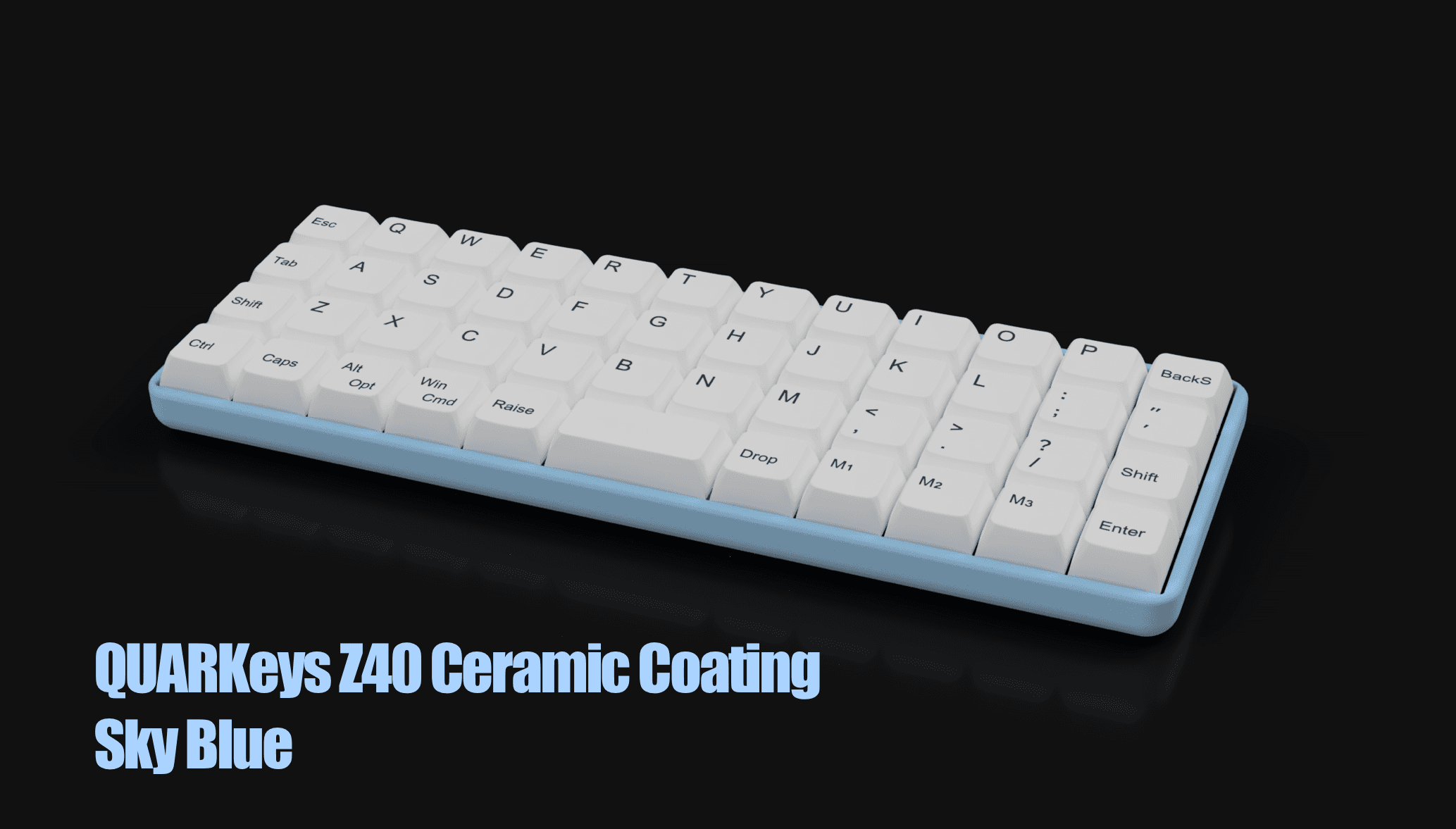 QUARKeys Z40 low profile keyboard, 40% MIT layout, full kit image 16
