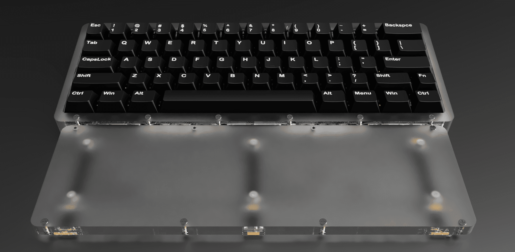 60% Z60-ACR, Acrylic Gasket, Nor/Tsangan/WKL/HHKB in one affordable keyboard image 3