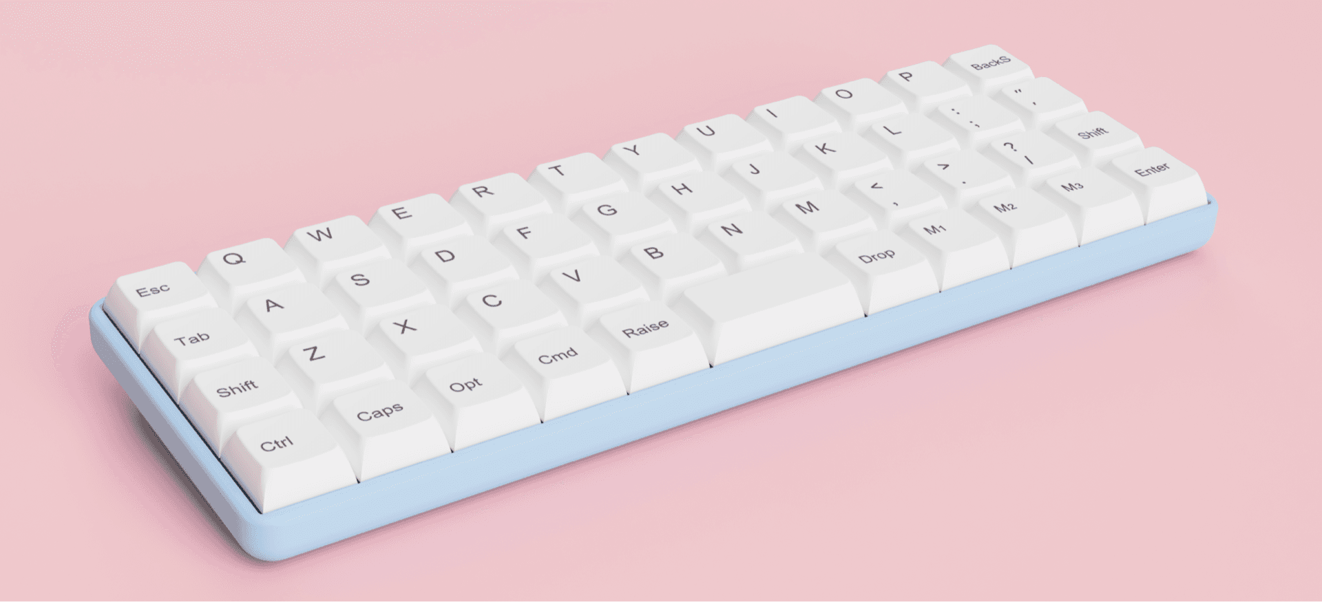 QUARKeys Z40 low profile keyboard, 40% MIT layout, full kit image 5
