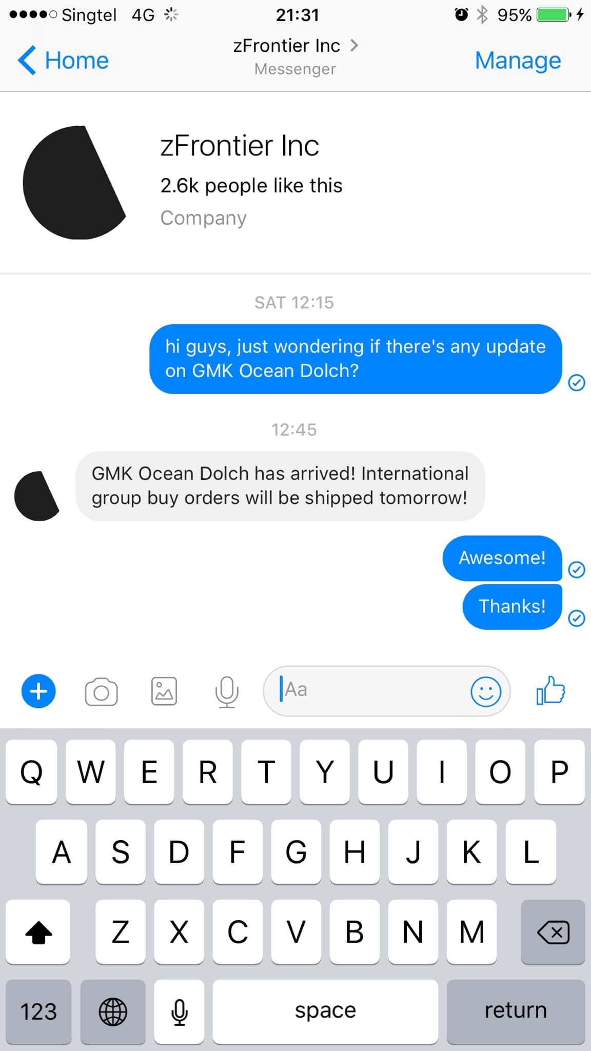 GMK Ocean Dolch (GB Closed) image 8