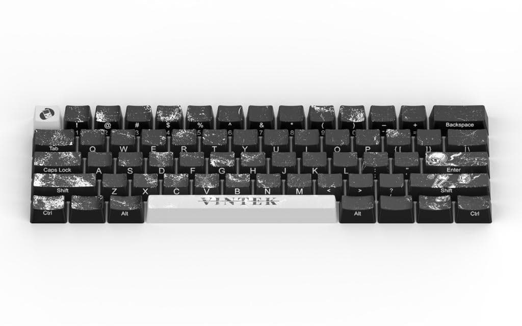 The “Oreo Skully” Keycaps for 60% ANSI Keyboards. From the “Worn & Washed” collection. image 2