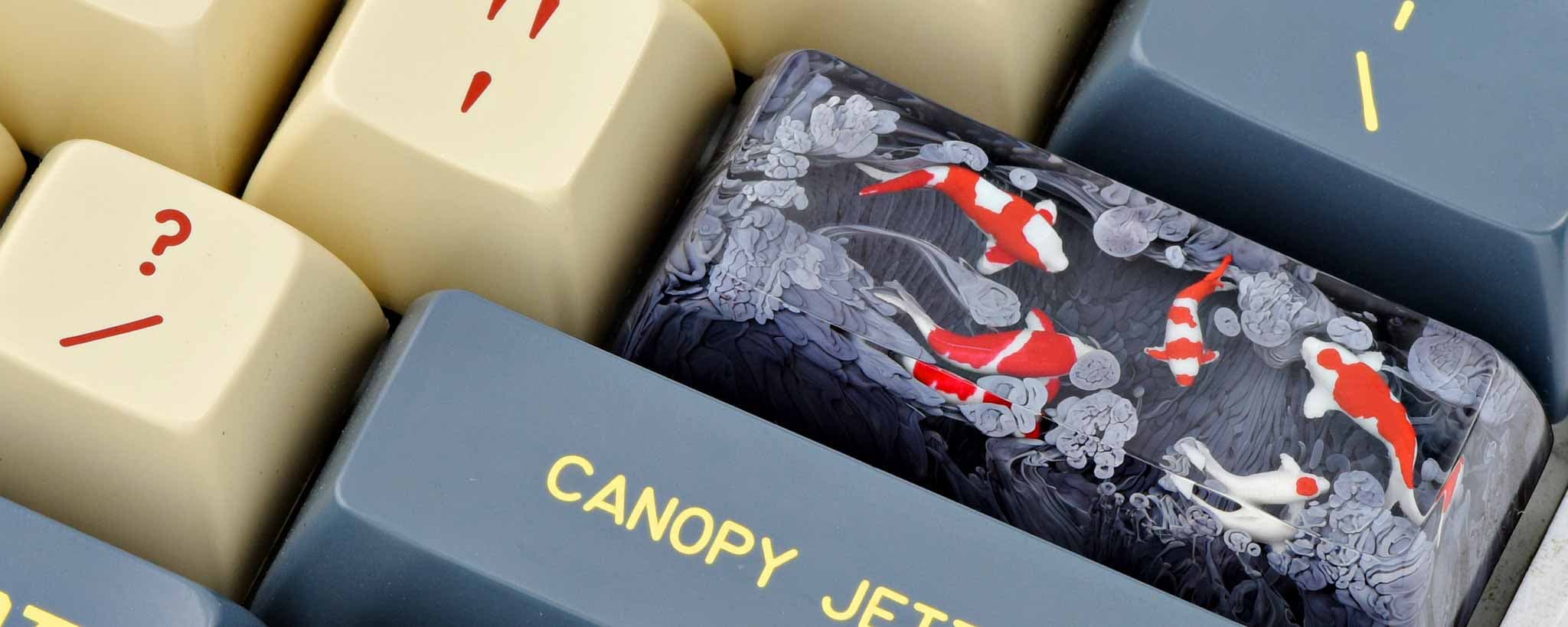 Jelly Key - Zen Pond Spacebar/Enter/Shift artisan keycaps image 2
