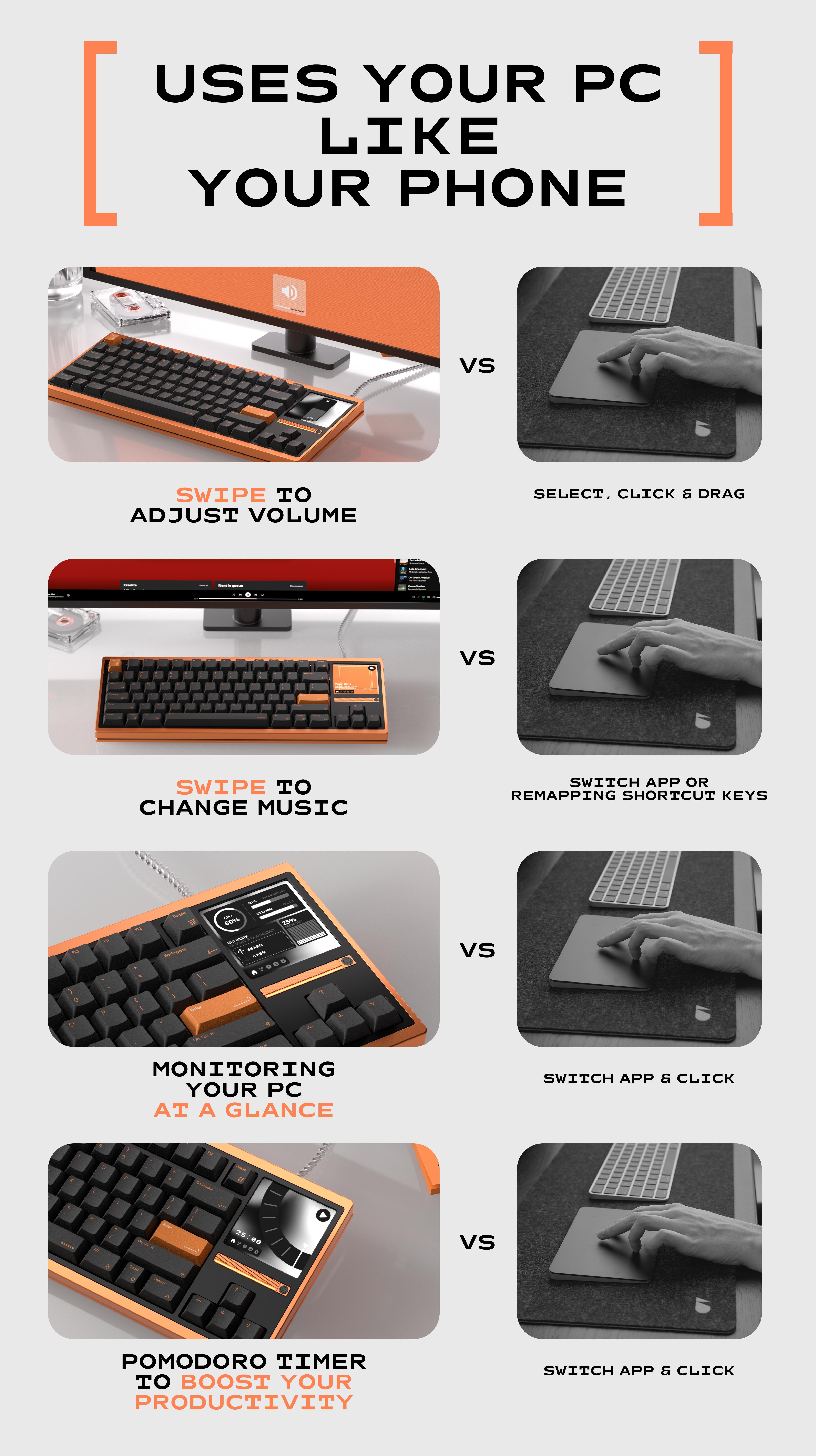 MASS 80 The Smartest Keyboard with Interactive Screen(GB live!) image 3